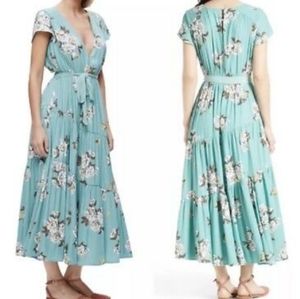 Free People "All I got" maxi dress blue